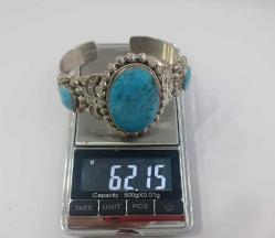 Vintage 925 Gümüş Arizona Turkuazı Bileklik Bilezik RICHARD BEGAY Navajo Amerika