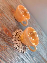 Türk Kahvesi Fincanı Antika 2 adet Amerikan Damgalı