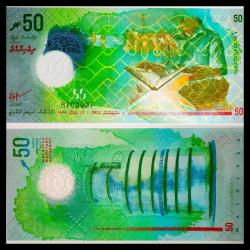 Maldivler 50 Rufiyaa Polimer Para 2022..