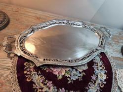 Antika Alman Gümüş  Tepsi