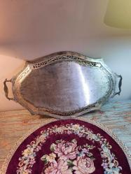 Antika Alman Gümüş  Tepsi