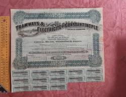 Tramways;Electricite de  Constantinople hisse senedi.