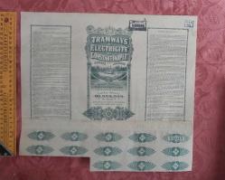 Tramways;Electricite de  Constantinople hisse senedi.