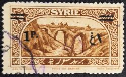 +++ RF SURİYE DAPHNE KÖPRÜSÜ      1925 SÜRŞARJLI    - DAMGALI , HALİYLE