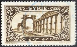 +++ RF SURİYE PALMİRA ANTİK KENTİ , SÜTUNLAR      1925  B  - DAMGALI