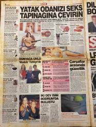 ŞOK GAZETESİ DOĞUM GÜNÜ HEDİYESİ - 4 EYLÜL 2002 - TAM TAKIM 12 SAYFADIR -Haluk Levent-Nükhet Duru-Müjdat Gezen-Haluk Ergen-Ayşegül Aldinç-Hakan Şükür-İlhan Mansız-Fatih Terim-Lorant-Aziz Yıldırım-Kerem Tunçeri-İbrahim Kutluay-Manço-Yılmaz Morgül-Nazlı Ilıcak-Dolly-Murat Aksu-Abdullah Aslan-Serenay Sarıkaya-Seren Serengil-Ayşegül Yıldız-Müslüm Gürses-Köylü Kız-Mine Kılıçarslan-Gürkan Acar-Ersin Akyıldız-Kenan Korkmaz-Ayşe Korkmaz Müjde-Yazık-Korku-Ben zengin kadınım damadıma mı kaldım-Onu tanıdıkça daha çok seveceksiniz-Nezalet-Yine yeniden milli heyecan-Mazeretimiz yok-Tedbirliyiz-Kader ve hesap günü-O bir çağdaş ozan-Yatak odanızı seks tapınağına çevirin-Dünyaca ünlü Models Türkiye’de-İki dev isim Bodrum’da buluştu-Dilenci değil mübarek borsa simsarı-LPG tüpü bomba gibi patladı-Buna da şükür-Akıllı köpek Dolly 54 kilogram esrar yakalattı