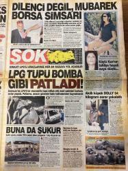 ŞOK GAZETESİ DOĞUM GÜNÜ HEDİYESİ - 4 EYLÜL 2002 - TAM TAKIM 12 SAYFADIR -Haluk Levent-Nükhet Duru-Müjdat Gezen-Haluk Ergen-Ayşegül Aldinç-Hakan Şükür-İlhan Mansız-Fatih Terim-Lorant-Aziz Yıldırım-Kerem Tunçeri-İbrahim Kutluay-Manço-Yılmaz Morgül-Nazlı Ilıcak-Dolly-Murat Aksu-Abdullah Aslan-Serenay Sarıkaya-Seren Serengil-Ayşegül Yıldız-Müslüm Gürses-Köylü Kız-Mine Kılıçarslan-Gürkan Acar-Ersin Akyıldız-Kenan Korkmaz-Ayşe Korkmaz Müjde-Yazık-Korku-Ben zengin kadınım damadıma mı kaldım-Onu tanıdıkça daha çok seveceksiniz-Nezalet-Yine yeniden milli heyecan-Mazeretimiz yok-Tedbirliyiz-Kader ve hesap günü-O bir çağdaş ozan-Yatak odanızı seks tapınağına çevirin-Dünyaca ünlü Models Türkiye’de-İki dev isim Bodrum’da buluştu-Dilenci değil mübarek borsa simsarı-LPG tüpü bomba gibi patladı-Buna da şükür-Akıllı köpek Dolly 54 kilogram esrar yakalattı