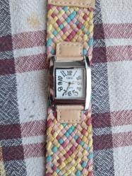 IEKE Marka Quartz Saat - Dokuma Renkli Kayış - kullanılmış Ürün 3 - Kayış Kumaş ve Deri Örgü