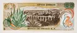 1972 Mexica 5 Pesos..