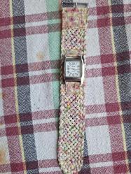 IEKE Marka Quartz Saat - Dokuma Renkli Kayış - Sıfır Ürün 4  kayışı kumaş ve deri örügüdür