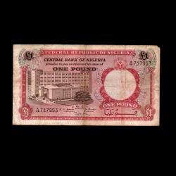 NİJERYA (1967) - 1 Pound (Temiz 6,0/10) 
