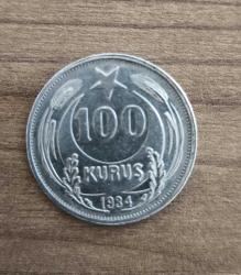 1934 Gümüş Nadir 100 Kuruş