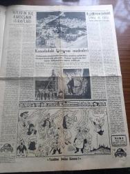 Yeni Sabah Gazetesi - 13 Kasım 1953 - hududu olmayan saygısızlık Başmakale - Esat Mahmut Karakurt büyük heyecanla beklenilen yazılarına yarından sonra başlıyor - Esat Mahmut Karakurt kopenhag'da bir caddede iki genç kızla görüşürken fotoğraf - Eisenhower'in Celal Bayar'a mesajı - güreşte isveç'e dün 5 3 mağlup olduk - Osman Kambur Anderberg mücadelesi fotoğraf - İtalya başvekili Pella Ankara'da - tabip odaları Kongresi dün başladı - TMTF genel idare kurulu Dün toplandı - Şap hastalığı Kongresi - Hitler'in kızkardeşinin itirafları - tiyatro bahisleri Synge Ve Ötesi yazan Sabri Esat Siyavuşgil - karikatür panoraması - kanada'daki uranyum madenleri - Köhler dikiş makineleri - teknik üniversite kürsülerinde dersler vermek üzere İstanbul'a gelen 2 profesör Kempf ve Horn karşılanırken Fotoğrafı - Romanya'da bütün camiler kapatılıyor - Emekli General Tahsin Yazıcının evindeki hırsızlık - müstehcen resimler davası - Avrupa'da Amerikan Kuvvetleri - kur'an-ı Kerim almancaya çevriliyor - Bahailer
