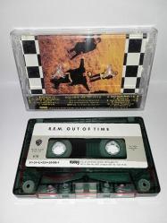 Kaset REM out of time albümü. Orijinal 1991 Kağıt Baskı. sorunsuz çalışıyor koleksiyonluk