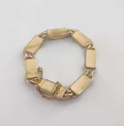 Retro 24 Ayar Altın Kakma Toledo Bileklik Bilezik