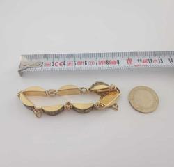 Retro 24 Ayar Altın Kakma Toledo Bileklik Bilezik