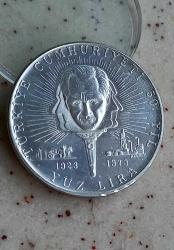 1973 YILI TÜRKİYE CUMHURİYETİ 50. YILI 100 LİRA DARPHANE HATIRA GÜMÜŞ