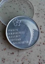 1973 YILI TÜRKİYE CUMHURİYETİ 50. YILI 100 LİRA DARPHANE HATIRA GÜMÜŞ