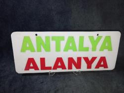 ViNTAGE otobüs güzergah tabelasi  adapazari İstanbul  Antalya Alanya  çift taraflıdır. her iki yüzü birbirinden farklıdır. resimlerde iki yüzü ve ölçüleri gösterilmiştir  orjinaldir #tdkoleksiyonotobusguzergah #tdkoleksiyontabela