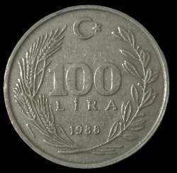 1988 100 Lira büyük 11g
