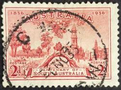 +++ AVUSTRALYA GÜNEY AVUSTRALYA 100.YIL     1936   2D    - DAMGALI