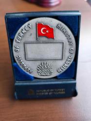 Metal kutulu Efes madalyon masa süsü