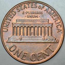 AMERİKA 1 CENT 1975 D. LİNCOLN MEMORİAL CENT. 19 mm ÇİLALTI.
