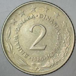 YUGOSLAVYA 2 DİNAR 1980.