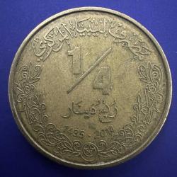 Libya 1/4 Dinar 2014