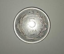 1975 acmonital büyük boy 5 lira (çok çok temiz kondisyonda)
