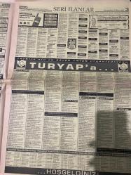 SABAH İSTANBUL ÖZEL SERİ İLAN SARI SAYFALAR DOĞUM GÜNÜ GAZETESİ - 6 MART 1997 - Boğaziçi İngilizce kuşları-başlangıç orta ileri çeviri KPDS TOEFL-Eleman arayanlar-emlakçı-garson-pazarlama- sarı sayfalara kredi kartıyla ilan vermek çok kolay çok hızlı-tecrübeli muhasebe şefi-Fransızca bilen-esen tekstil-planlamacı-tezgahtar-tornacı-turizm otel-Ntek bilgisayar-teknik servis elemanı-boya baskı-nakış takipçileri-baskı nakış takibi Sorumlusu-Tornacılar ve Puntacı elemanlar-aşçıbaşı usta ve yardımcıları- satış temsilcileri-güvenlik elemanları-Kaynakçılar-Fatih telefon-en iyi fiyata en iyi cep telefonu-çağrı-en iyi cep telefonu şok fiyatlara-Yılmaz-İhraç fazlası satışları-Özel bilSof-sarı sayfalarda bu ilanı sütün santimi sadece 10 $-emekliler-Şile‘de ayrıcalıklı bir yaşam-sahibinden satılık dükkan ve işyerleri-yatırımcılar-Tesan-Çatalca kabakça köyü nde-Yeşilköyde-sahibinden satılık daireler ve arsalar-mimar Sinan-sorunsuz iletişim için doğru adres-arayın görüşelim-çağı telekom-kiralık e