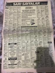 SABAH İSTANBUL ÖZEL SERİ İLAN SARI SAYFALAR DOĞUM GÜNÜ GAZETESİ - 14 TEMMUZ 1992 - Climax-Gökşen Sürücü kursu -As alataş-dost oto-güden-kinetiks-güney yapı ve turizm-hyundai karoto -Mıtsubıshı-herkese bir otomobil-tofaş-Alarko klimasınız seçin-Bakırköy Merkezinde-kariyer-villa-yaşamak için-koni-Karadağ-Termekz elektro şofben-faks-iki span PVC plastik pencere sistemi Sanayi ve ticaret-seren ahşap dekorasyon-sena-çağdaş teknoloji ile şimdi tanışın fırsat kaçırmadığınız-ekin iletişim hizmetleri-löm ingilizce yaz kursu-bye-Philips-Sınırtaş-