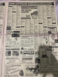 SABAH İSTANBUL ÖZEL SERİ İLAN SARI SAYFALAR DOĞUM GÜNÜ GAZETESİ - 8 HAZİRAN 1992 -Has otomotiv-Opel Corsa-Mitsubishi-huyunda-yorgun oto-TL kas-tiryaki ticaret-lider- Aypa saat-seta rent a car-ruşen ticaret-Bosan kompresör-Pimapen-Hürsan sauna-Siriender çikolata şekerleme fabrikası-mekan-Asts-süperstar jenaratör-akşam ticaret-Genesys-Saros-alo bilgi-Anadolu Üniversitesi