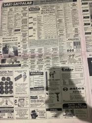 SABAH İSTANBUL ÖZEL SERİ İLAN SARI SAYFALAR DOĞUM GÜNÜ GAZETESİ - 8 HAZİRAN 1992 -Has otomotiv-Opel Corsa-Mitsubishi-huyunda-yorgun oto-TL kas-tiryaki ticaret-lider- Aypa saat-seta rent a car-ruşen ticaret-Bosan kompresör-Pimapen-Hürsan sauna-Siriender çikolata şekerleme fabrikası-mekan-Asts-süperstar jenaratör-akşam ticaret-Genesys-Saros-alo bilgi-Anadolu Üniversitesi