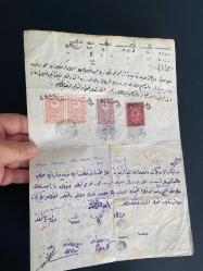 OSMANLICA 1918 yılı Kırkağaç Mal Müdürlüğü Borç Senedi