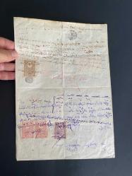 OSMANLICA 1918 yılı Kırkağaç Mal Müdürlüğü Borç Senedi