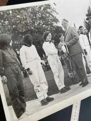 CEVDET SUNAY havacı gençlerle fotoğraf koleksiyonluk
