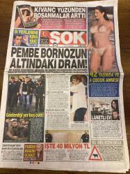 ŞOK GAZETESİ DOĞUM GÜNÜ HEDİYESİ - 23 ARALIK 2011 - TAM TAKIM 12 SAYFADIR -Kıvanç Tatlıtuğ-Stephanie Seymour-Ayhan Çarkın-Sacit Aslan-Erkan Özerman-Hilal Cebeci-Doğuş-Derya Tuna-Levent Dörter-Tuğba Altıntop-Cem Garipoğlu-Münevver Karabulut-Gülşen-Gülben Ergen-Civan Canova-Demet Akalın-Nurullah Ercan-Nicolas Sarkozy-Kadir Topbaş-Melih Gökçek-Bethania Ramires-Kaan Özbek- Kıvanç yüzünden boşanmalar arttı-Bi yerlerine kına yak-Pembe bornozun altındaki dram-42 yaşında ve 4 çocuk annesi-Lanetli ev-Gösterdiği yer boş çıktı-İşte 40 milyon TL-5 yıldızdan aşağısı olmaz-Yüce Rabbim sadece vicdan-Polisi önce soydu sonra da dövdü-Madenci katillerine ceza az bulundu-Askerler asgari ücretten sigortalansın-Bir kişiye 541 bin 303 lira ikramiye-Kardak yine ısındı-Miss Bumbum’un sırrı sambada-Kader mahkumları kurtlarını döktü-Domuzlara sürek avı başlattılar-Doğu kar altında-Kamasutra Doğuş-Şok iddia-Tuğba gecelere aktı-Hastayım makyajsızım-5 yıldızdan aşağısı olmaz-Tüp bebek için kuryelik yaptı-Demet Aka