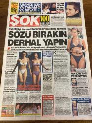 ŞOK GAZETESİ DOĞUM GÜNÜ HEDİYESİ - 1 ŞUBAT 2002 - TAM TAKIM 8 SAYFADIR -Kenan Işık-Hülya Avşar-Gökhan Özen-Hande Mercül-Tarkan-Derya Tuna-Helin Kaya-Kaya Çilingiroğlu-Petek Dinçöz-Lale Manço-Yağmur Atacan-Aydın Hamza-Fatih Altaylı-Erhan Namlı-Lucescu-Gonzales-Kürşat Duymuş-Karl Malone-Ariel Ortega-Fatih Terim-Sergen Yalçın-Marinho-Engin İlhhan-Bülent Ecevit-Durmuş Yılmaz-Hülya Sandıkçı-Hülya Avşar-Yaşar Kaya-Ariel Sharon-Yaser Arafat-Pablo Picasso-OKSAN-Sırdaş-Pınar Kökseni-Cemal Dündar- Sözü bırakın derhal yapın-Dünya Türkiye’yi yeniden keşfediyor-Gökhan Özen’in gizemli dünyası-Aşk için yine ev değiştirdi-F.Bahçe için ya tamam ya devam-Sergen’i bitirin-Parayı cebine koyup gelsin-Kürşat artık Trabzonsporlu-Sıkı fıkı eğlence-Geldi ve gitti-Kardeş Helin Kaya’ya emanet-Tarkan’dan mesaj-Bunlar insan ve bunlar da katlettikleri-Kargoyla taşınan sütle hayat buldu-Picasso çöplükte-Gömleğini makasla kesip paylaştılar-Genel evden nikahladığı karısını geneleve sattı-Sanal aşk-Gerçek hikayeler-Rüy