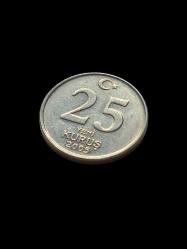 25 Yeni Kuruş 2005 Madeni Koleksiyon Para. Antika Koleksiyon Para. Türk Lirası.