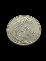 5000 Türk Lirası 1994 Madeni Koleksiyon Para. Antika Koleksiyon Para. Türk Lirası.