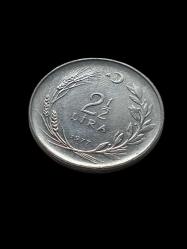 2/5 Lira 1977 Madeni Koleksiyon Para. Antika Koleksiyon Para. Türk Lirası.