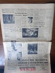 Dünya Gazetesi - 15 Eylül 1954 - herkes vazifesini yapmalı kafi yazan Falih Rıfkı Atay Başmakale -  bir yolsuzluğun on dört maddelik hikayesi - Bahar Bayramı sergisine ait müfettiş raporunu neşrediyoruz - 1954 Türkiye fotoğraf kraliçesi seçiminde 24 No.lu Yıldız Akyüz'e oy veren okuyucular arasında kura çekildi fotoğraf - Bahar bayramında Celal Bayar'ın elini öpen belediye hesap müdürü Enver Aşkın fotoğraf - Almanya'nın kalburüstü sanat tenkitçilerinden Flemming ile bir konuşma - sahte imza ile para çekenler fotoğraf - sümerbank'ta damga pulu yolsuzluğu - penceredeki ışık çeviren Melih Cevdet yazı dizisi - Almanya savaş gemisi yapmaya başladı yazan Refik Özgener - Muzaffer kayalıbay davası tanıkları Dün de yargılandı - Gündüz Kılıç antrenörlükten istifa etti - Yapı ve Kredi Bankası - Türk Ekspres bank - otomobil plakaları değiştiriliyor - şu garip memleket yazan Bedii Faik çizen Semih Balcıoğlu - arı bisküvileri - nevrozin - Ziraat Bankası - Gripin - Özel Anadolu Lisesi kayıtları