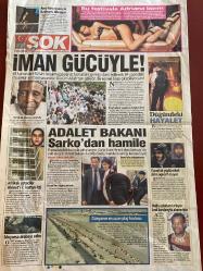 ŞOK GAZETESİ DOĞUM GÜNÜ HEDİYESİ - 23 AĞUSTOS 2008 - TAM TAKIM 12 SAYFADIR -Ebubekir-Sarko-Carla Bruni-Rachida Dati-Selçuk Tepeli-Bade İşçil-Mahsun Kırmızıgül-Damir Mrsiç-Bengü-Hande Ataizi-Çağla Şıkel-Emre Altuğ-Burcu Esmersoy-Yeliz Yeşilmen-Bülent Ersoy-Armağan Uzun-Sezen Aksu-İbrahim Tatlıses-Adriana Lima-Yeşim Salkım-Ayşe Hatun Önal  İman gücüyle-Adalet Bakanı Sarko’dan hamile-Bade’nin yeni aşkı Mrsiç-Sapık alarmı-Animatör kızın hazin sonu-Nereye gidiyoruz-Ha babam ye babam-Bülent bana gelse de gitmem-Rezalet çıkmasın  Sibirya’dan geldiler Antalya’da yandılar-Bu festivale Adriana lazım-Dünyanın en uzun plaj havlusu-Damat Emre’ye nazar mı değdi-Kirayı vermedi icralık oldu-Kaz Dağları’nda ön balayı-Öğretmeni vahşice öldürdüler-Bardakçı Baba’ydı Residence Baba oldu-Nereye gidiyoruz-İstanbullu yaya kaldı-Bu şehirde katil giremez-Evlilik bahane hediyeler şahane-Hesabı olan buyursun-Göstere göstere geldi-Bıyıklarını 80 milyara sigortalattı-Sınav skandalı  Karikatür: yok