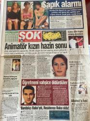 ŞOK GAZETESİ DOĞUM GÜNÜ HEDİYESİ - 23 AĞUSTOS 2008 - TAM TAKIM 12 SAYFADIR -Ebubekir-Sarko-Carla Bruni-Rachida Dati-Selçuk Tepeli-Bade İşçil-Mahsun Kırmızıgül-Damir Mrsiç-Bengü-Hande Ataizi-Çağla Şıkel-Emre Altuğ-Burcu Esmersoy-Yeliz Yeşilmen-Bülent Ersoy-Armağan Uzun-Sezen Aksu-İbrahim Tatlıses-Adriana Lima-Yeşim Salkım-Ayşe Hatun Önal  İman gücüyle-Adalet Bakanı Sarko’dan hamile-Bade’nin yeni aşkı Mrsiç-Sapık alarmı-Animatör kızın hazin sonu-Nereye gidiyoruz-Ha babam ye babam-Bülent bana gelse de gitmem-Rezalet çıkmasın  Sibirya’dan geldiler Antalya’da yandılar-Bu festivale Adriana lazım-Dünyanın en uzun plaj havlusu-Damat Emre’ye nazar mı değdi-Kirayı vermedi icralık oldu-Kaz Dağları’nda ön balayı-Öğretmeni vahşice öldürdüler-Bardakçı Baba’ydı Residence Baba oldu-Nereye gidiyoruz-İstanbullu yaya kaldı-Bu şehirde katil giremez-Evlilik bahane hediyeler şahane-Hesabı olan buyursun-Göstere göstere geldi-Bıyıklarını 80 milyara sigortalattı-Sınav skandalı  Karikatür: yok