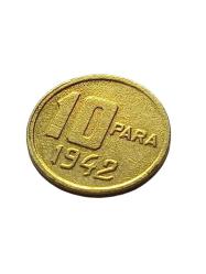 1942 10 Para Madeni Koleksiyon Türk Lirası Hobi Antika Nümismatik