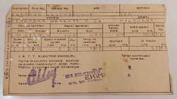 İETT ELEKTRİK MAKBUZU 10 1960 LI YILLAR