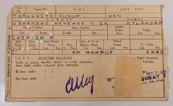 İETT ELEKTRİK MAKBUZU 13 1960 LI YILLAR