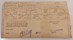 İETT ELEKTRİK MAKBUZU 18 1960 LI YILLAR