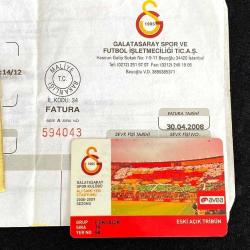 Galatasaray 2008 Futbol Kombine Kartı ve Belgesi